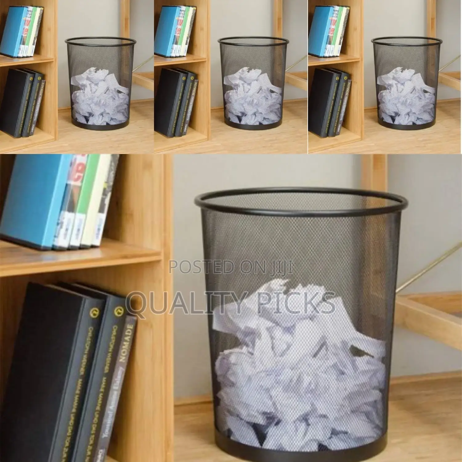 Brand Stainless Office Trash Can