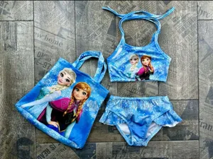 Girls 3pc Character Swim Suits Costumes 3yrs to 10yrs