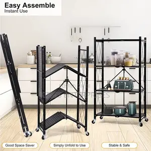 4-tier Foldable Kitchen Rack