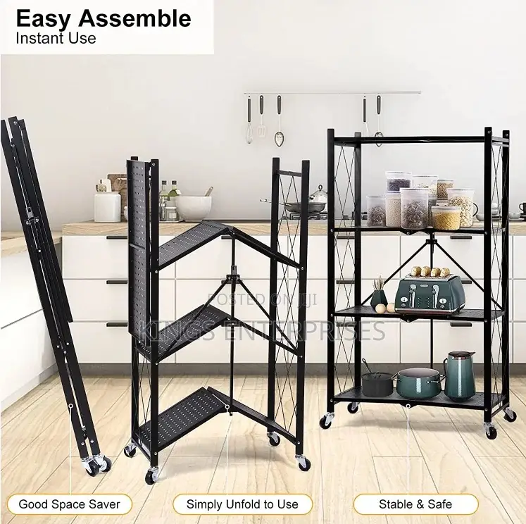4-tier Foldable Kitchen Rack