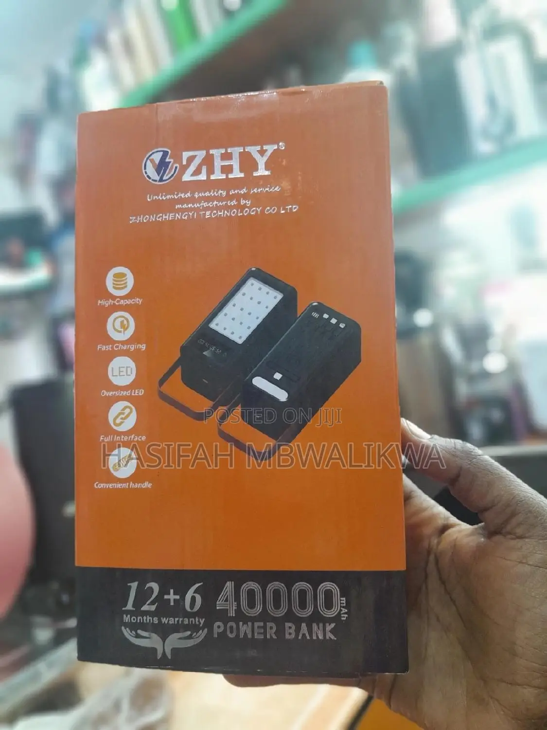 ZHY Fast Charging Power Bank 40000mah With 4 Cables