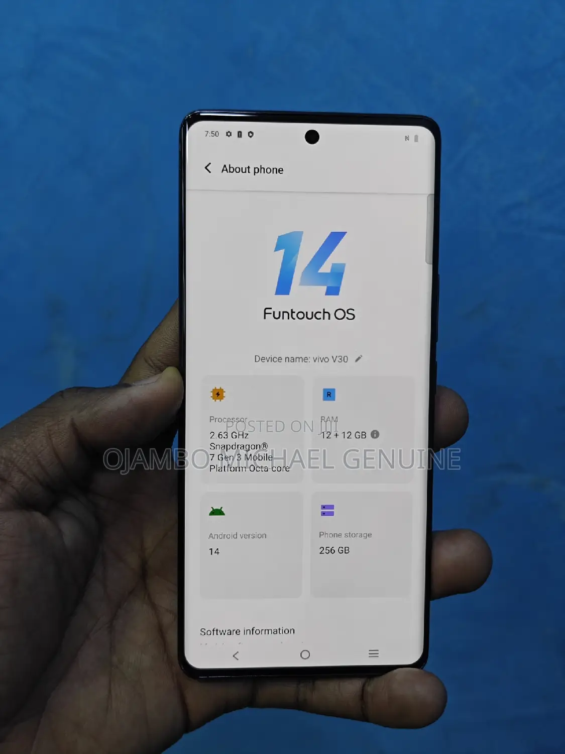 Vivo V30 5G 256 GB Black