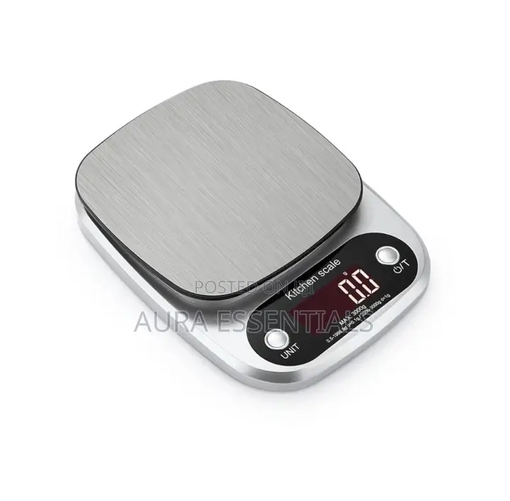 Digital Kitchen Scale Stainless Steel Surface