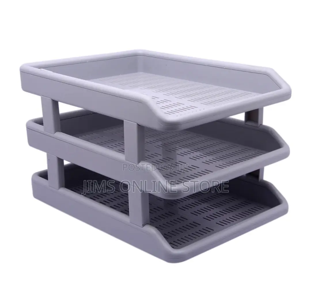 Deluxe File / Document Tray 1739/S, Set Of 3, Plastic