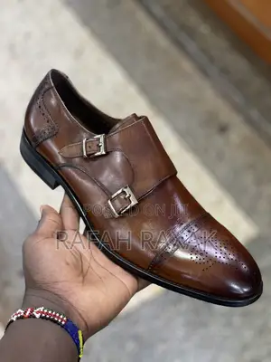 Original Brown Franco Banetti Double Buckle Gentle Shoes