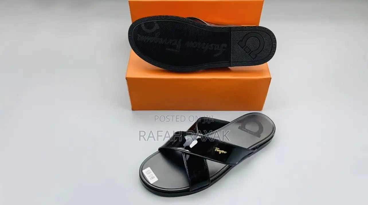 Original Fashion Ferragamo Shinny Cross Sandals
