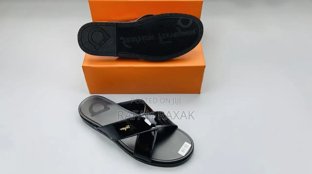Original Fashion Ferragamo Shinny Cross Sandals