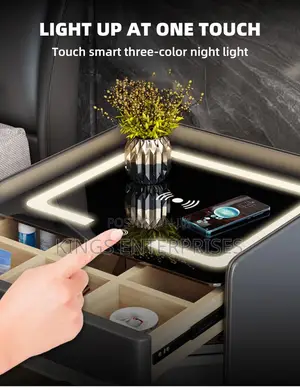 Smart Bedside Table With Wireless Charging