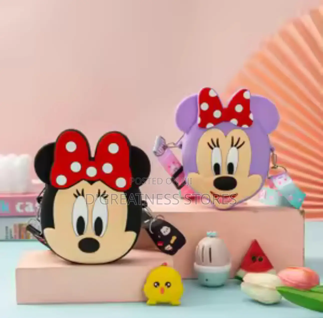 Girl's Rubber Minnie Bags
