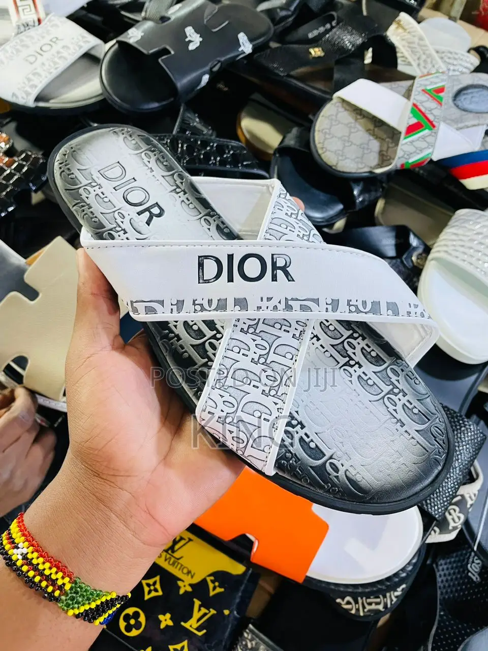 Dior Sandals. Slides and Cross Strap