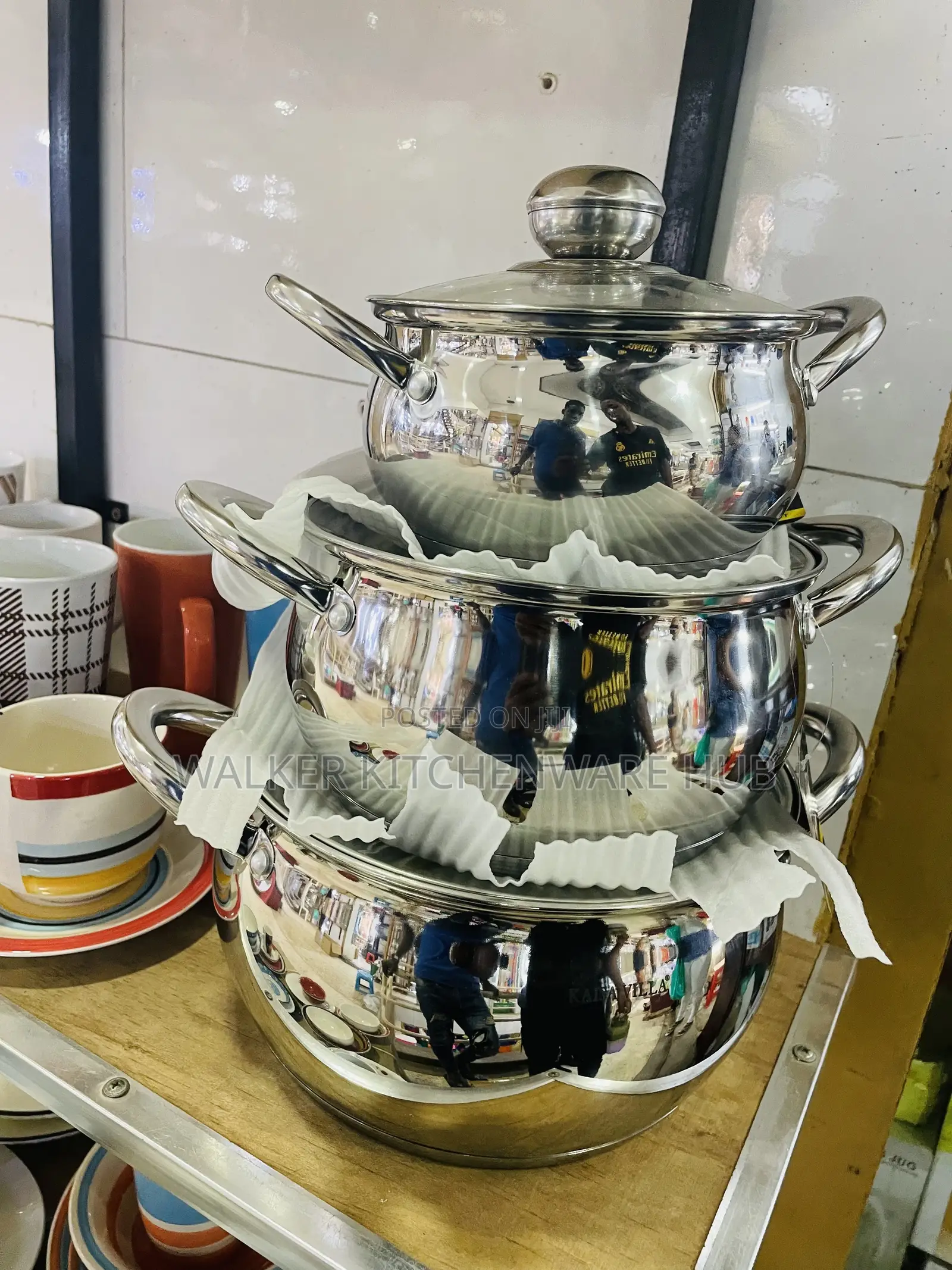 3pc Stainless Steel Serving Cookware Dishes