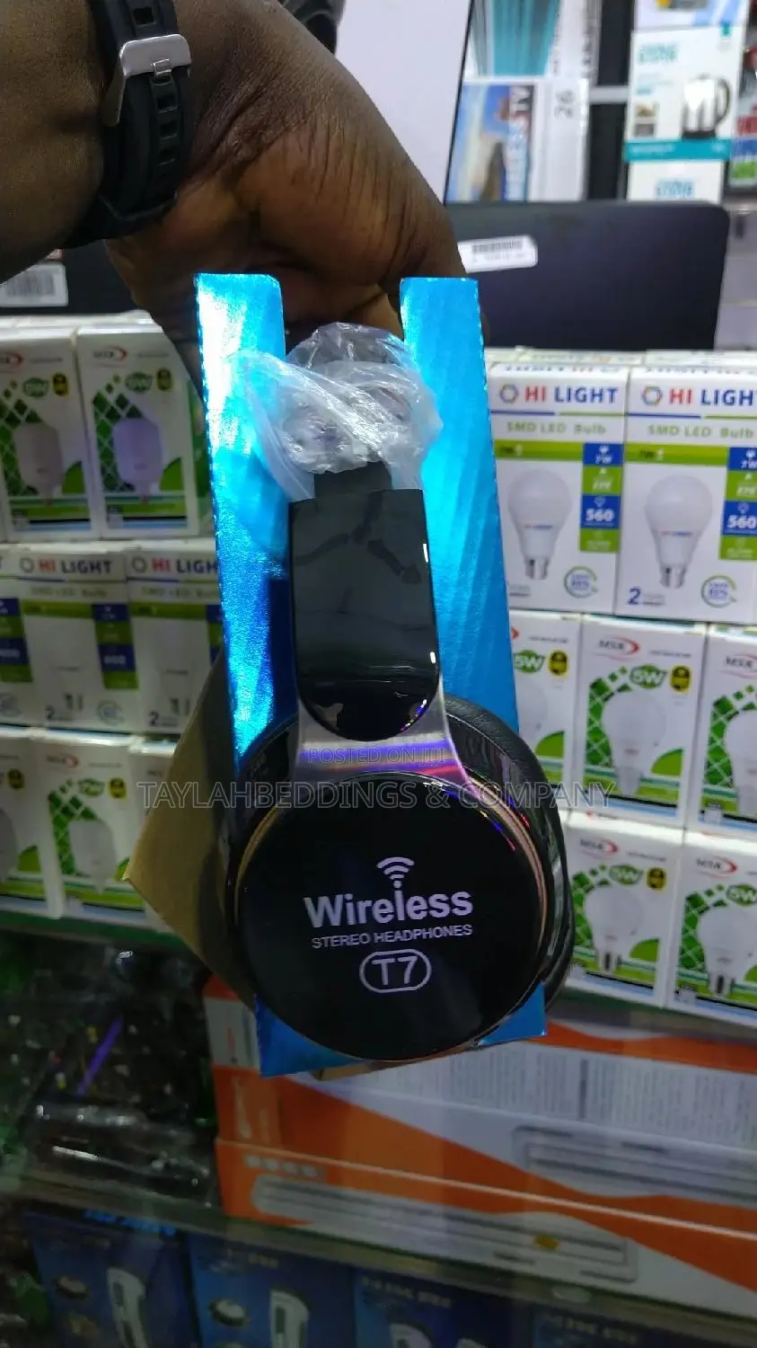 Sports T7 Wireless Bluetooth Headphones With Mic (Black)
