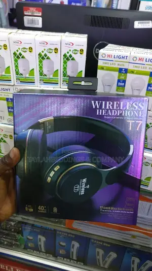 Sports T7 Wireless Bluetooth Headphones With Mic (Black)