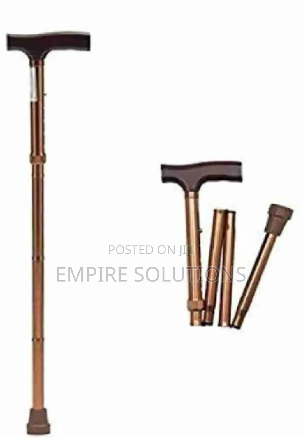 Genuine Foldable Walking Stick Brown