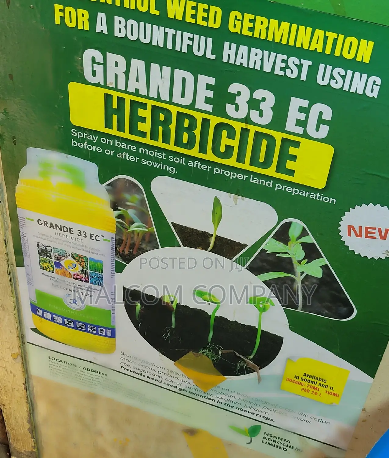 Grande 33 Pre Weed Control Herbicides Ie Weed Seeds Killer.