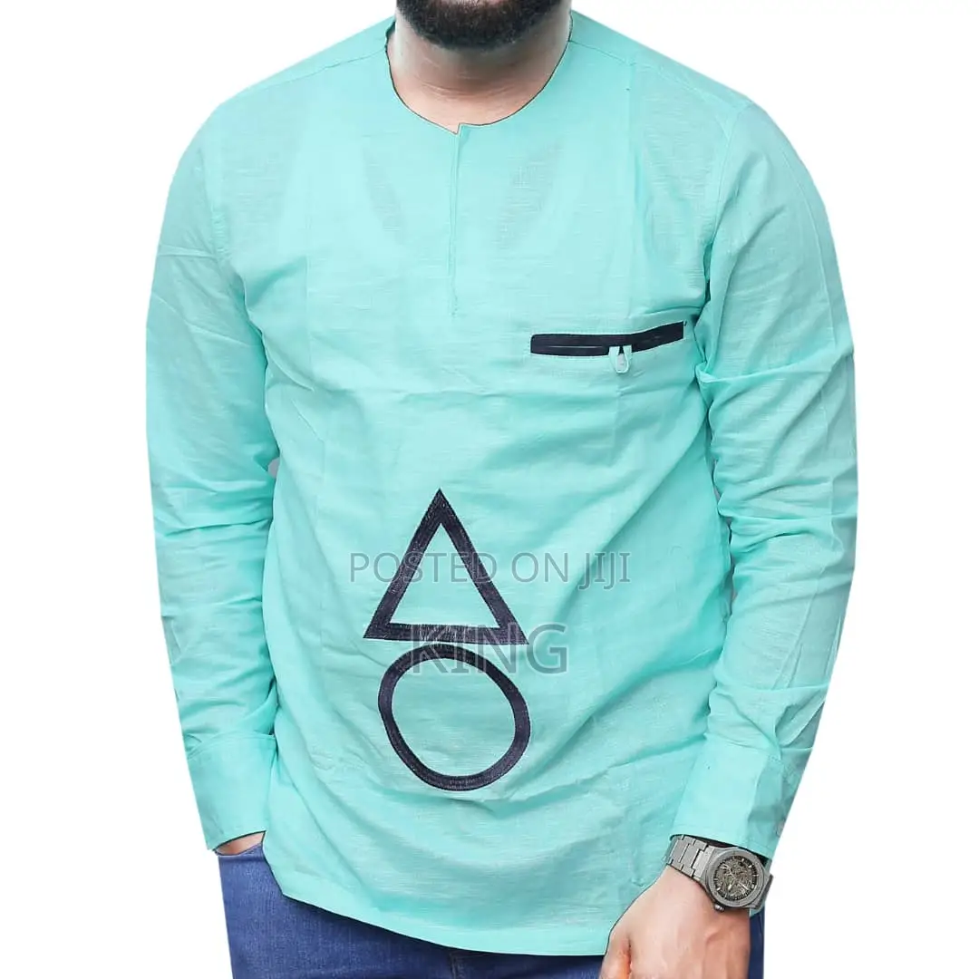 Green Kitengi Shirt. African Wear. New