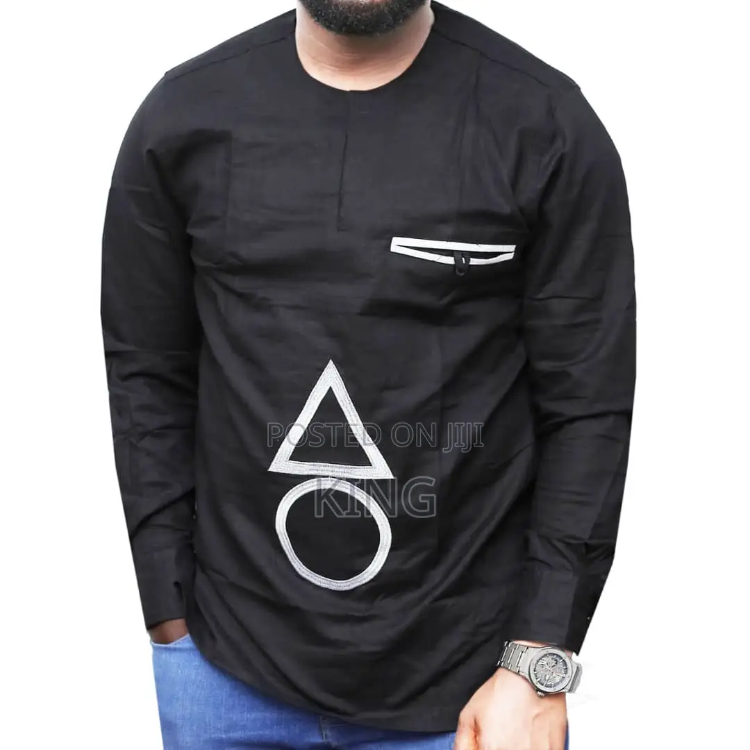Black Kitengi Shirt. African Wear