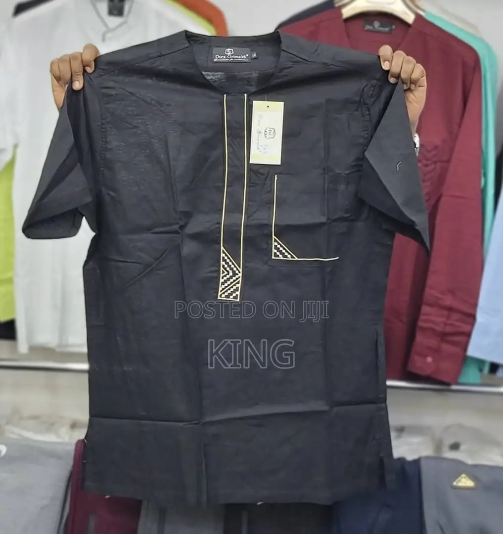 Black New Kitengi Shirt. Kaftan