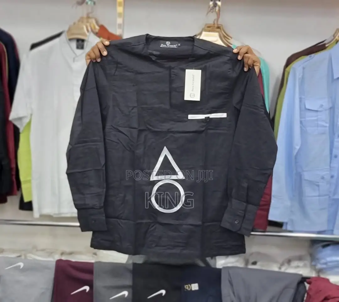 Kitengi New Black Shirt. African Wear