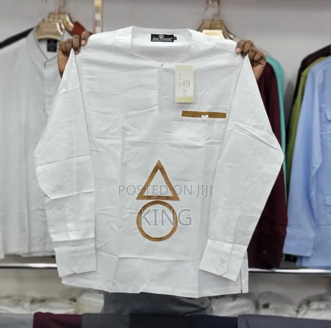 White Kitengi Shirt. African Wear