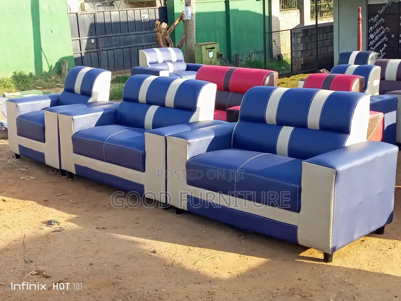 Executive Leather Five Seater Sofa Set