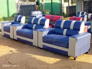 Executive Leather Five Seater Sofa Set