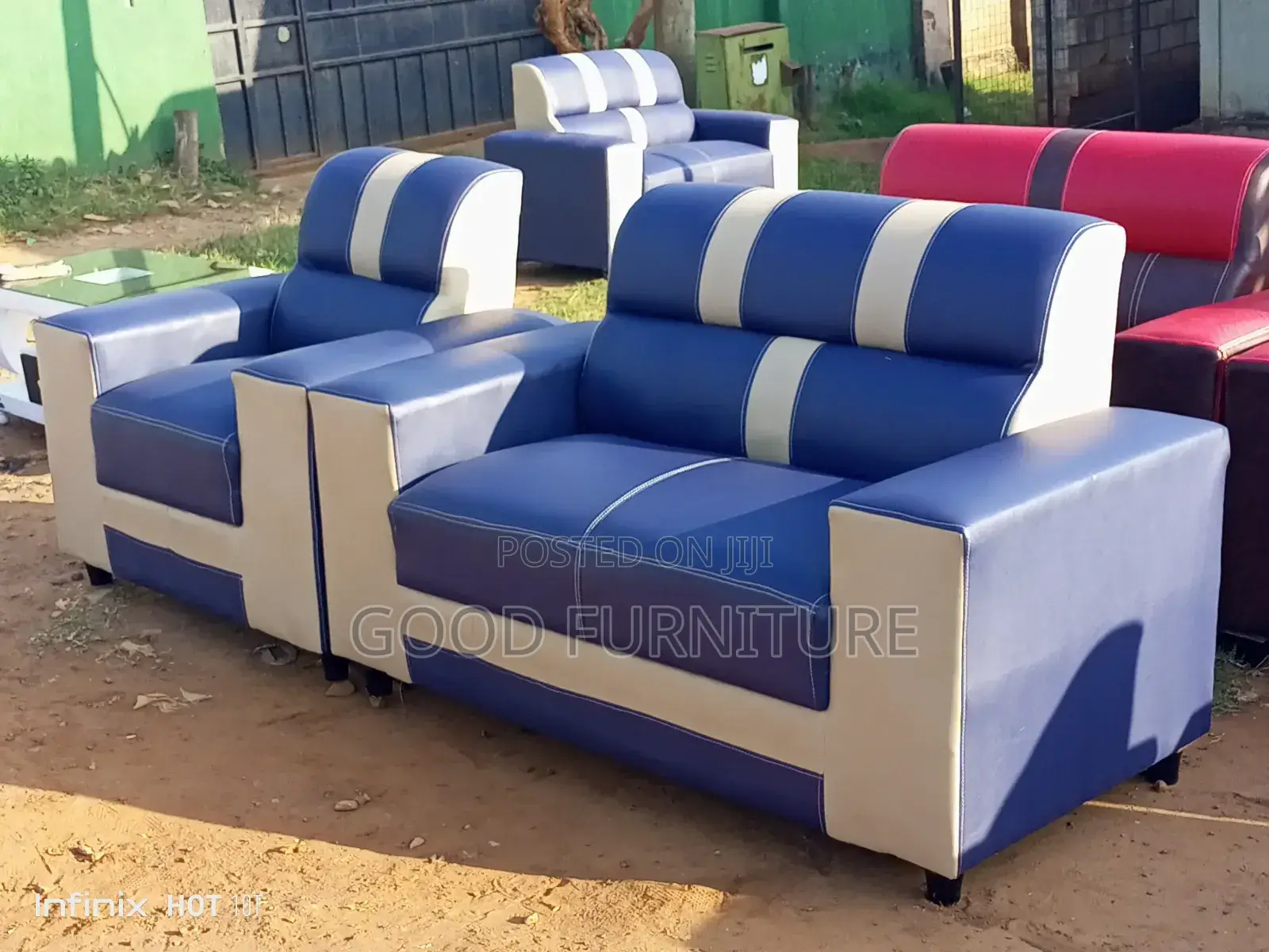 Executive Leather Five Seater Sofa Set