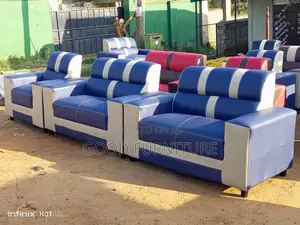Executive Leather Five Seater Sofa Set
