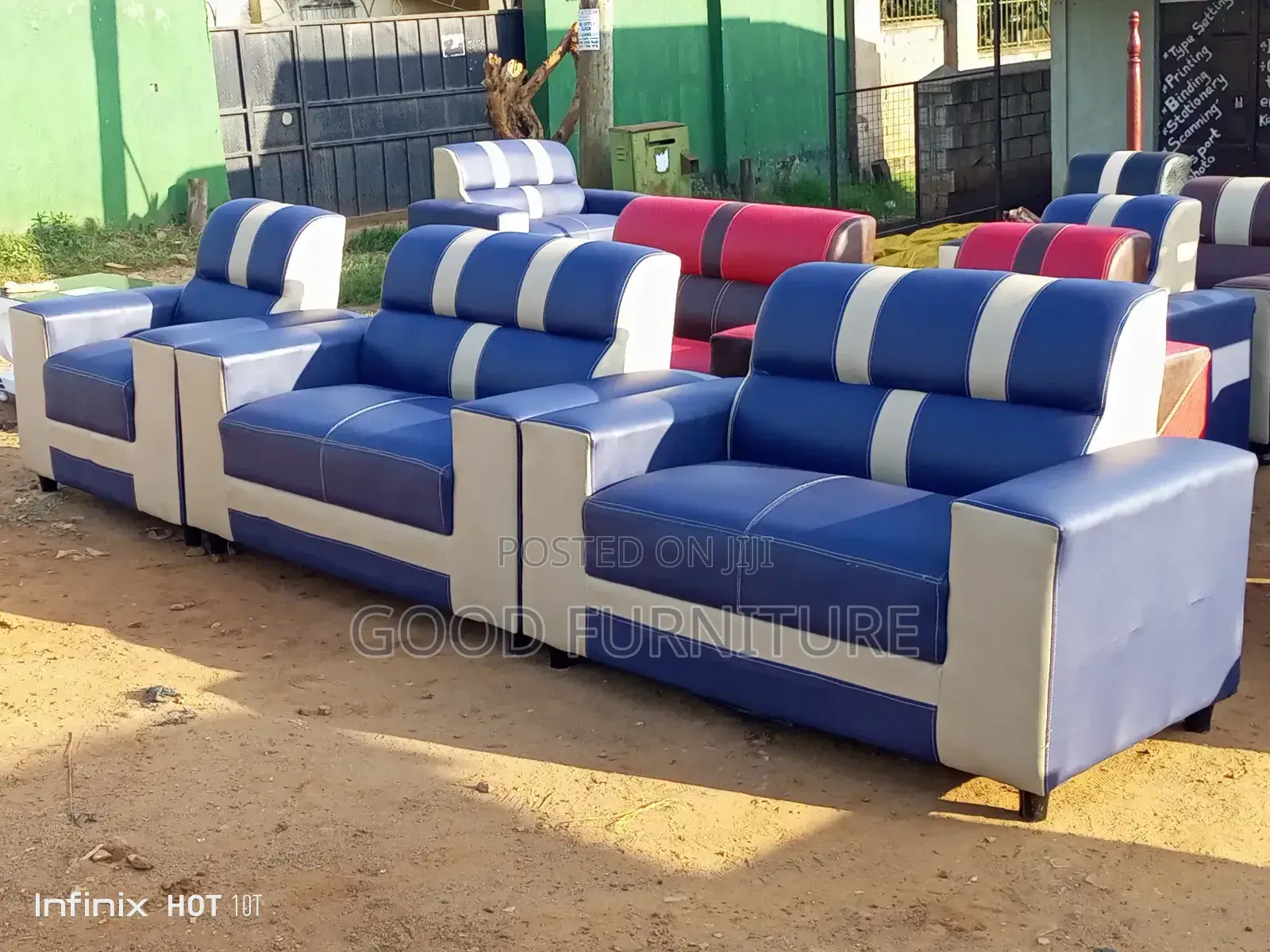 Executive Leather Five Seater Sofa Set