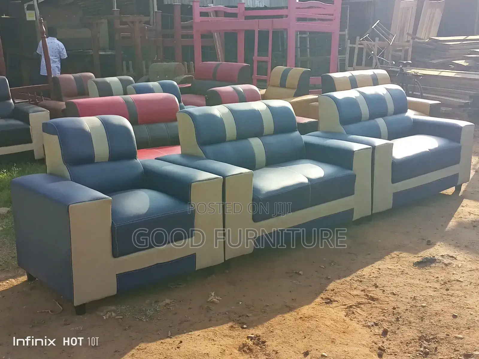 Executive Leather Five Seater Sofa Set