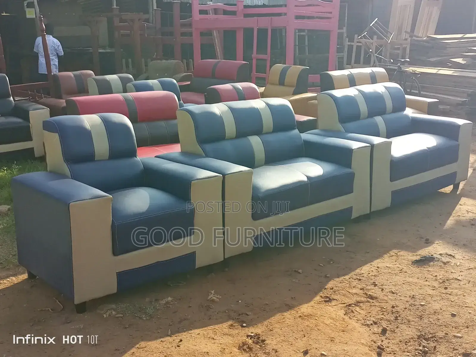 Executive Leather Five Seater Sofa Set
