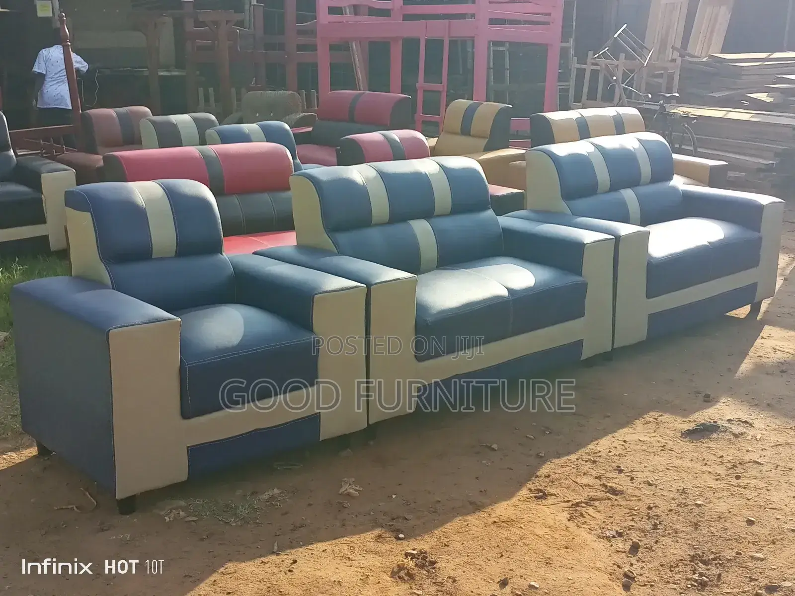 Executive Leather Five Seater Sofa Set