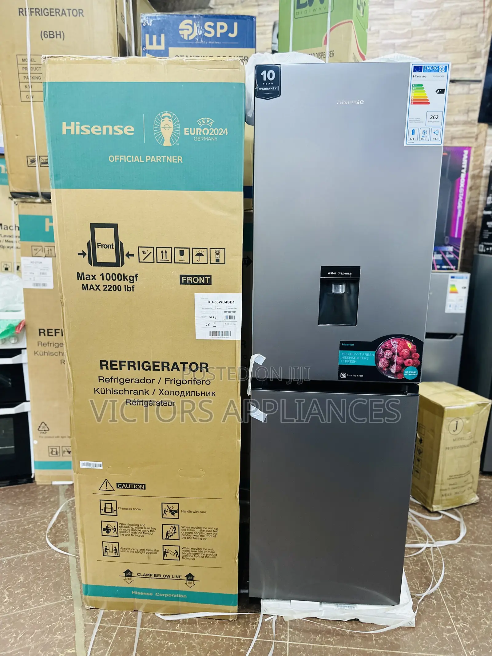 Hisense 330 Liters Double Door Frost Free Refrigerator