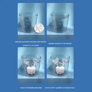 Mini Washing Machine USB Ultrasonic Rotating Turbine Washing