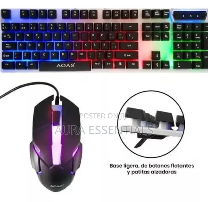 Glowing Gaming Key Board Mouse Combo