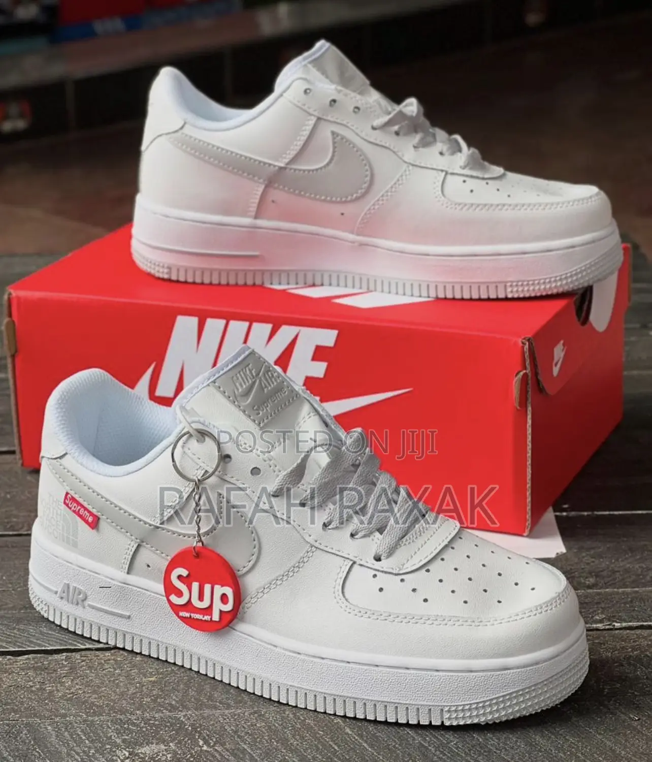 Original Unisex White Nike Air Force 1 Low Supreme