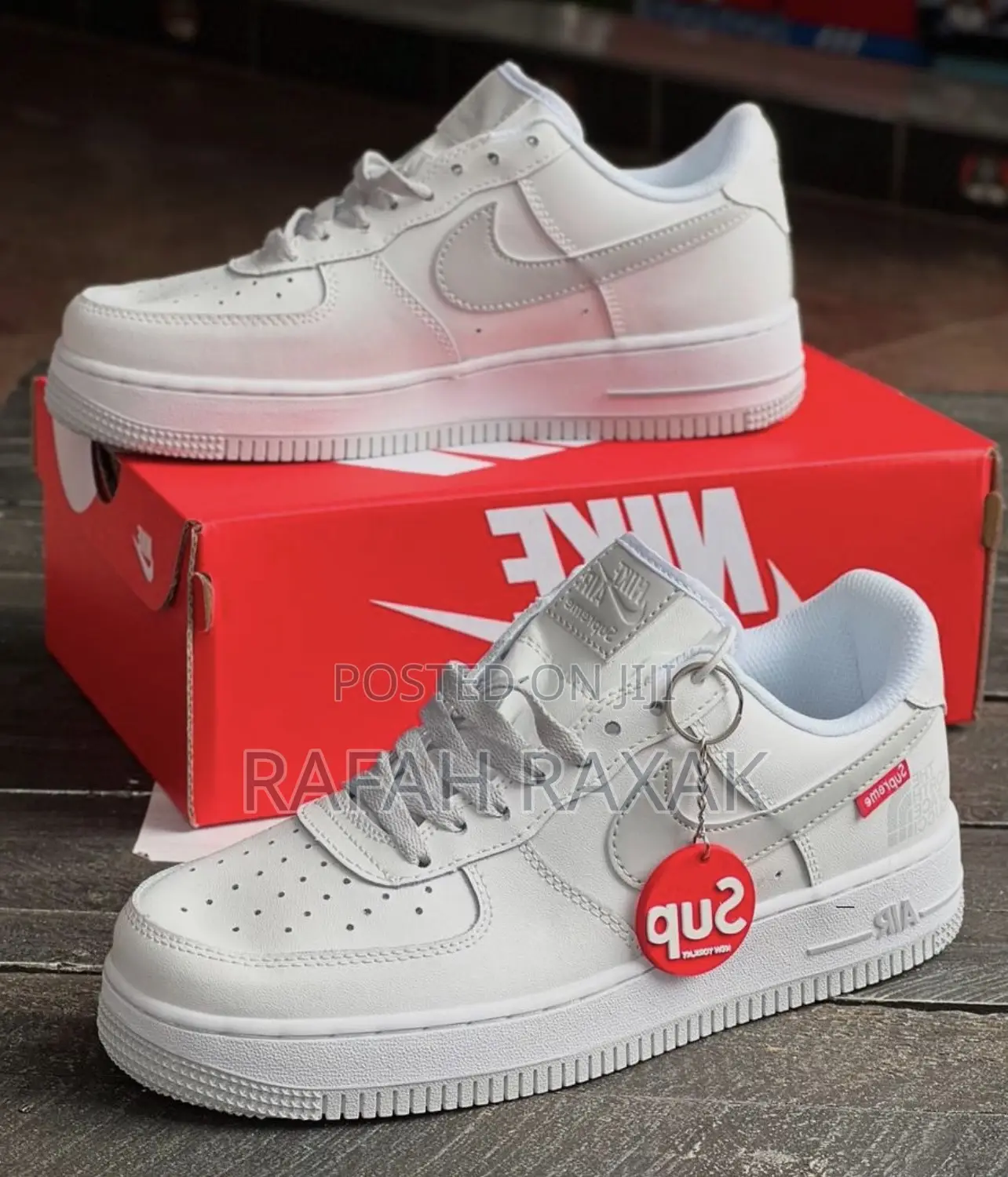 Original Unisex White Nike Air Force 1 Low Supreme