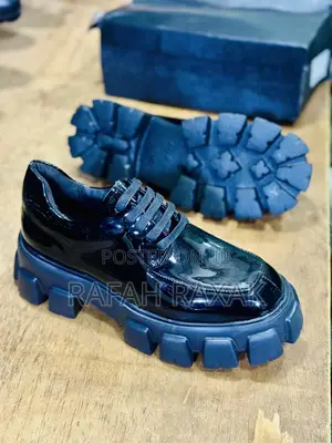 Original Men’S Luxury Shinny Prada Big Sole Lace Up Shoes