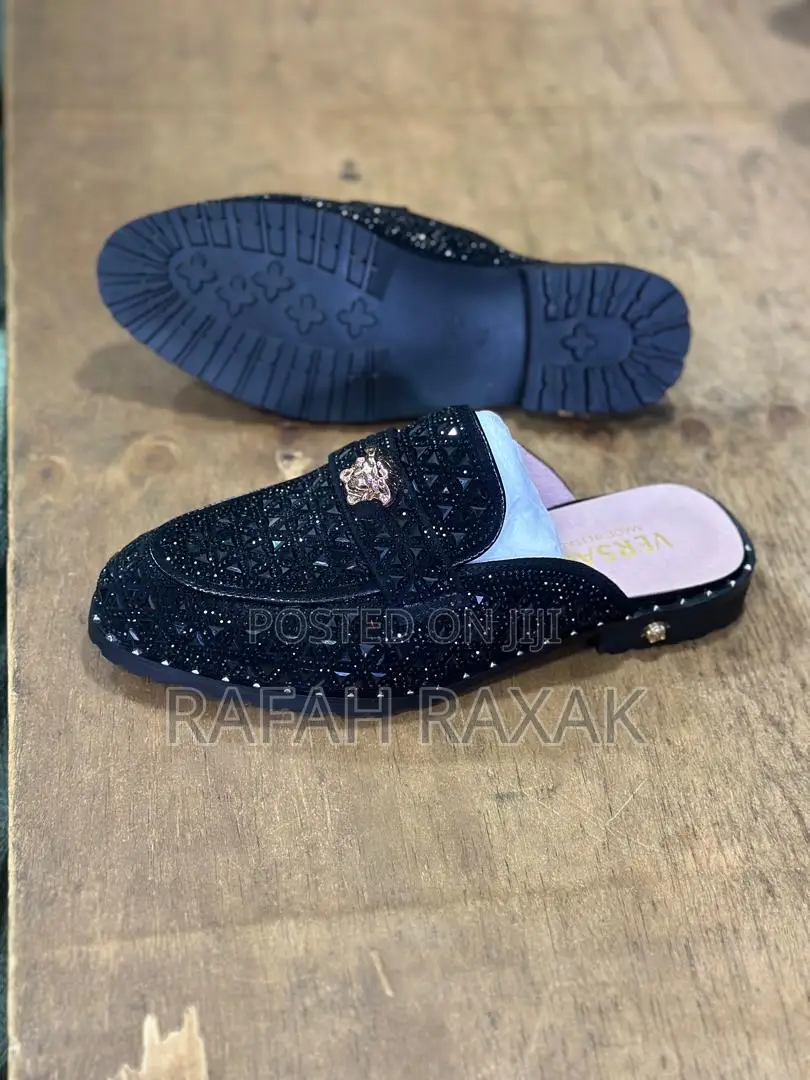 Original Men’S Luxury Versace Italian Stoned Half Shoes