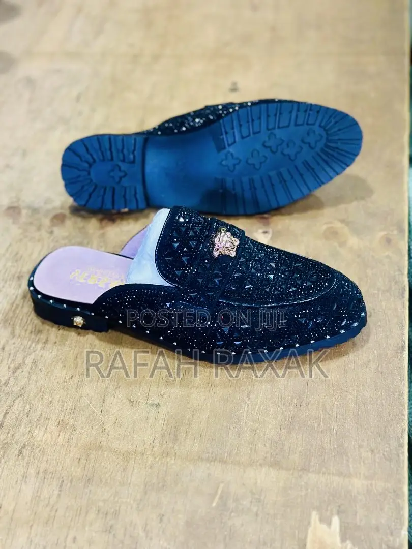 Original Men’S Luxury Versace Italian Stoned Half Shoes