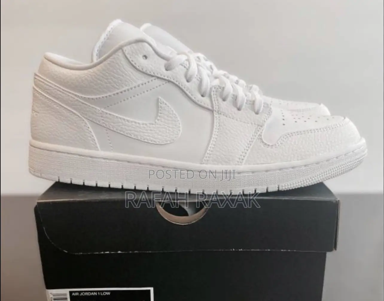 Original Unisex White Nike Air Jordan 1 Low Sneaker