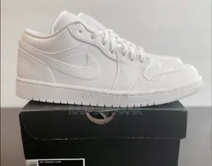 Original Unisex White Nike Air Jordan 1 Low Sneaker