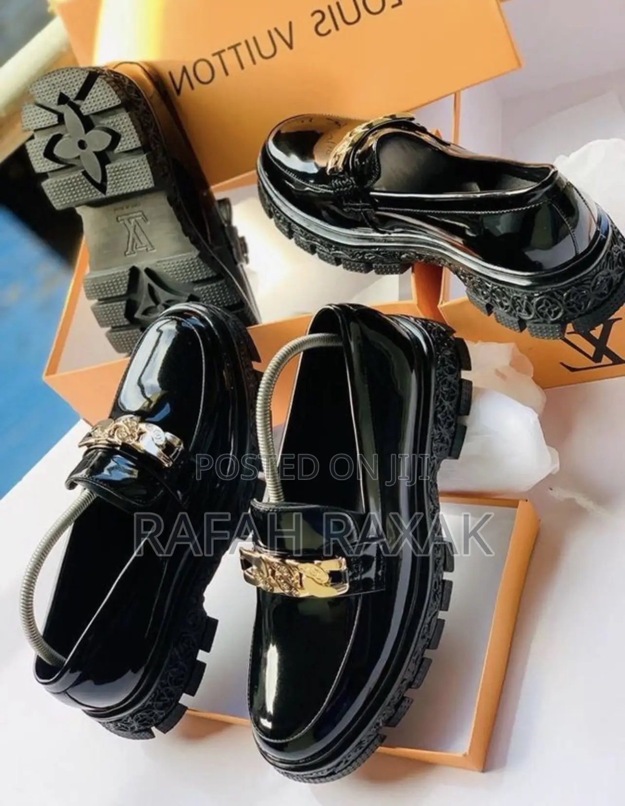 Original Men’S Luxury Shinny Louis Vuitton Big Sole Loafers