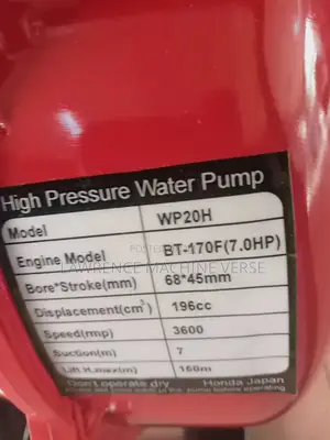 High Pressure Water Pump GX160 Honda