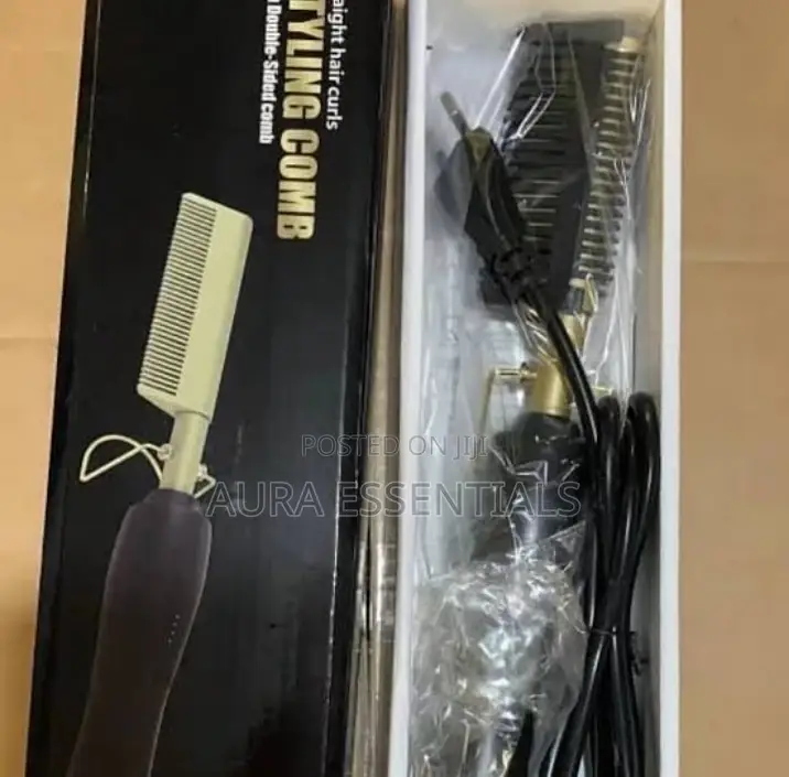 Gold Black Newest Gold Hair Comb Fast Hair Straightener