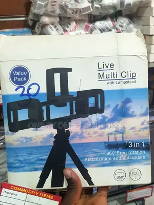 Live Multi Clip Stand 3in1 360 Rotation Anti Shake