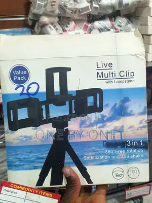 Live Multi Clip Stand 3in1 360 Rotation Anti Shake