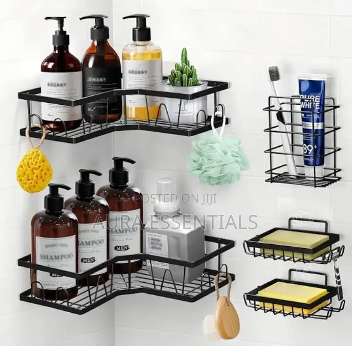 5 Pack Triangle Shower Shelves Bathroom Organizer