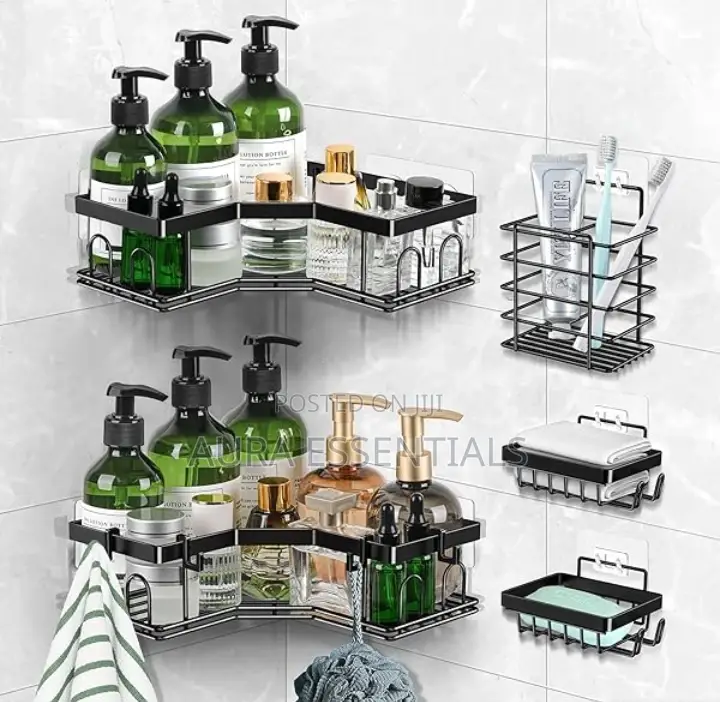 5 Pack Triangle Shower Shelves Bathroom Organizer