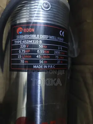 Edon Submersible Water Pump 70 Meters (210 Feet)